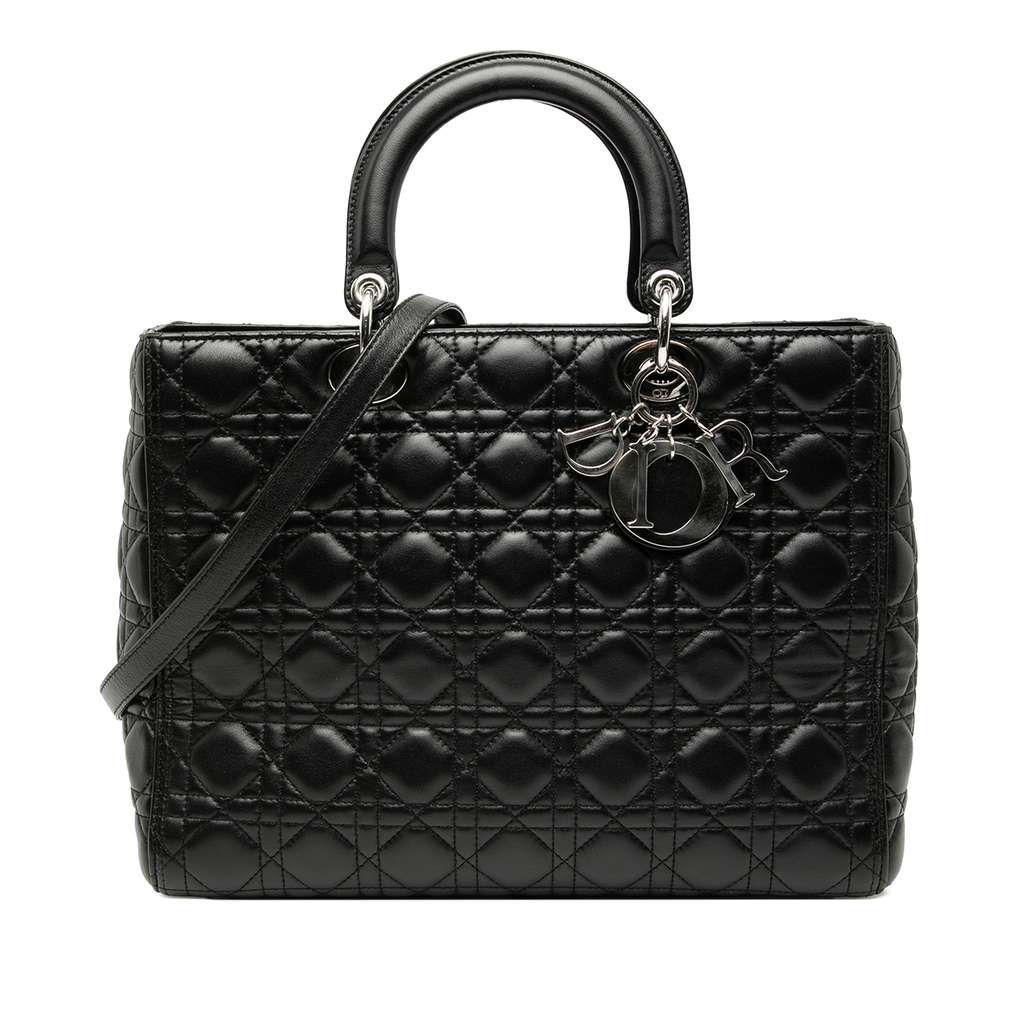 Dior Large Lambskin Cannage Lady Dior