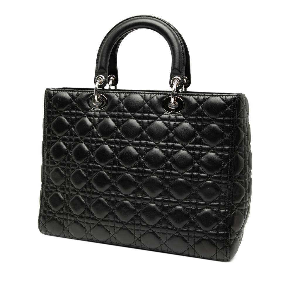 Dior Large Lambskin Cannage Lady Dior - 2