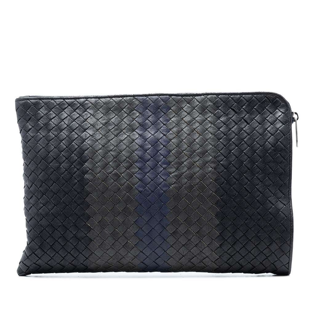 Bottega Veneta Tricolor Nappa Intrecciato Clutch
