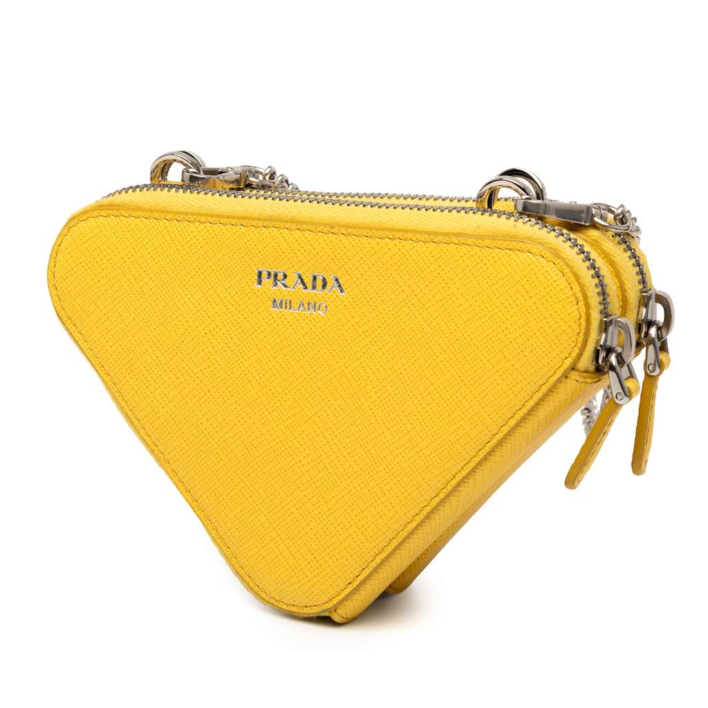 Prada Mini Saffiano Lux Double Triangle Satchel - 2