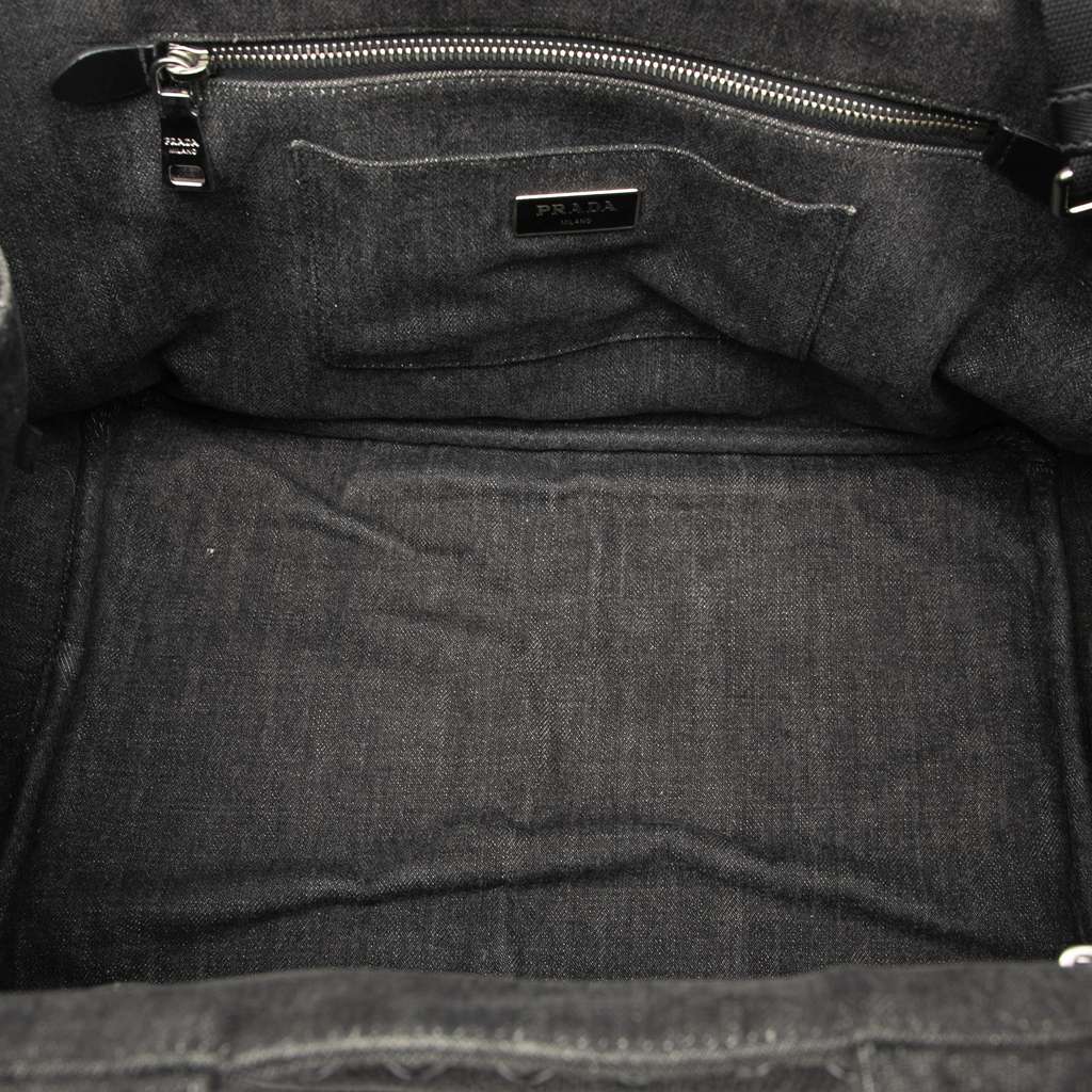 Prada Denim Canapa Bijoux Satchel - 4