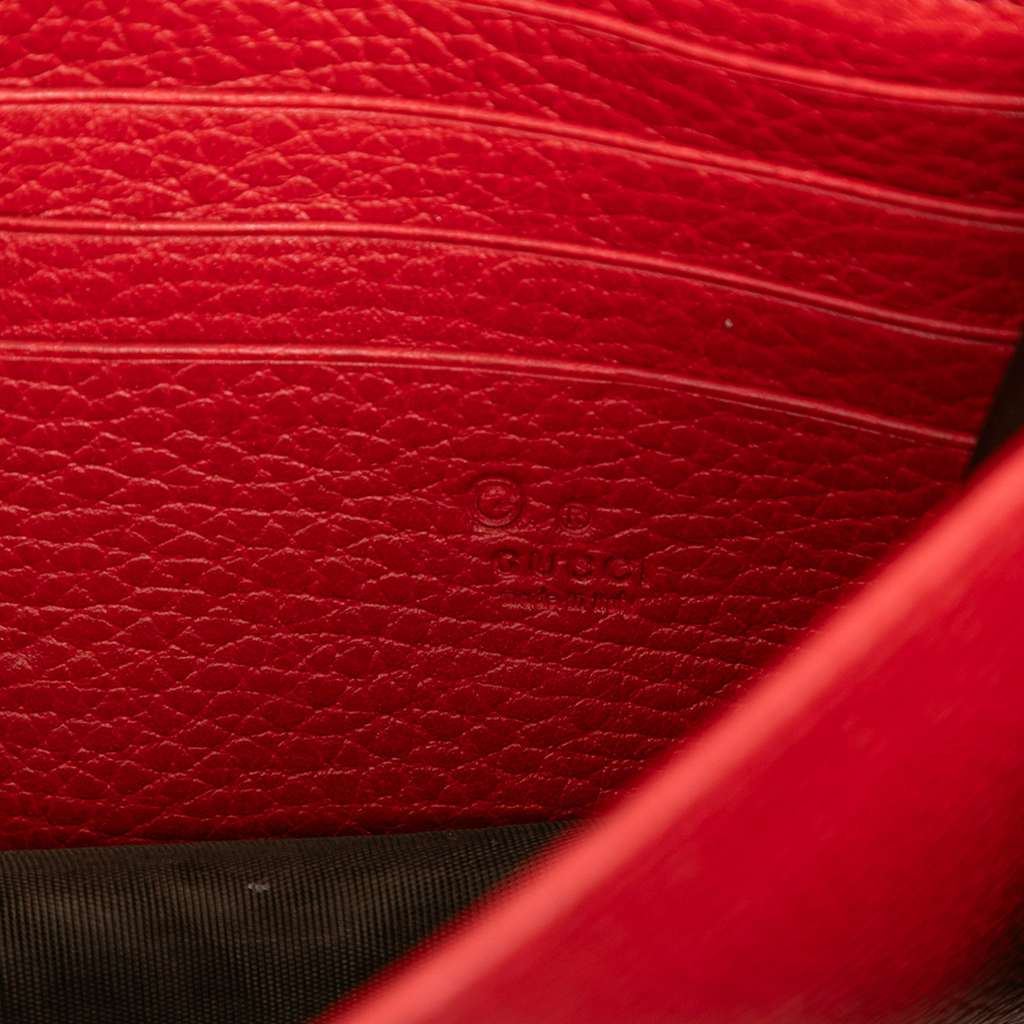 Gucci Leather Interlocking G Dollar Wallet on Chain - 5