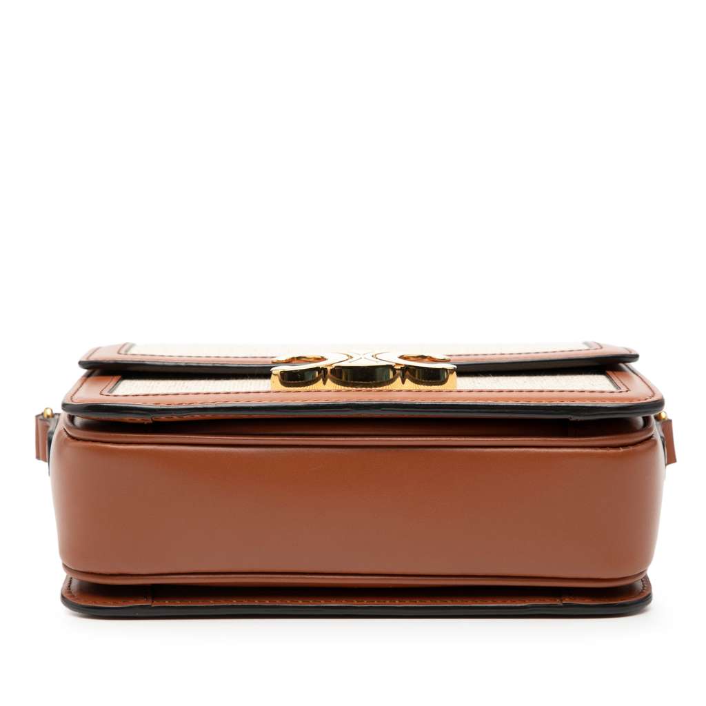 Celine Teen Canvas and Calfskin Triomphe Crossbody - 3