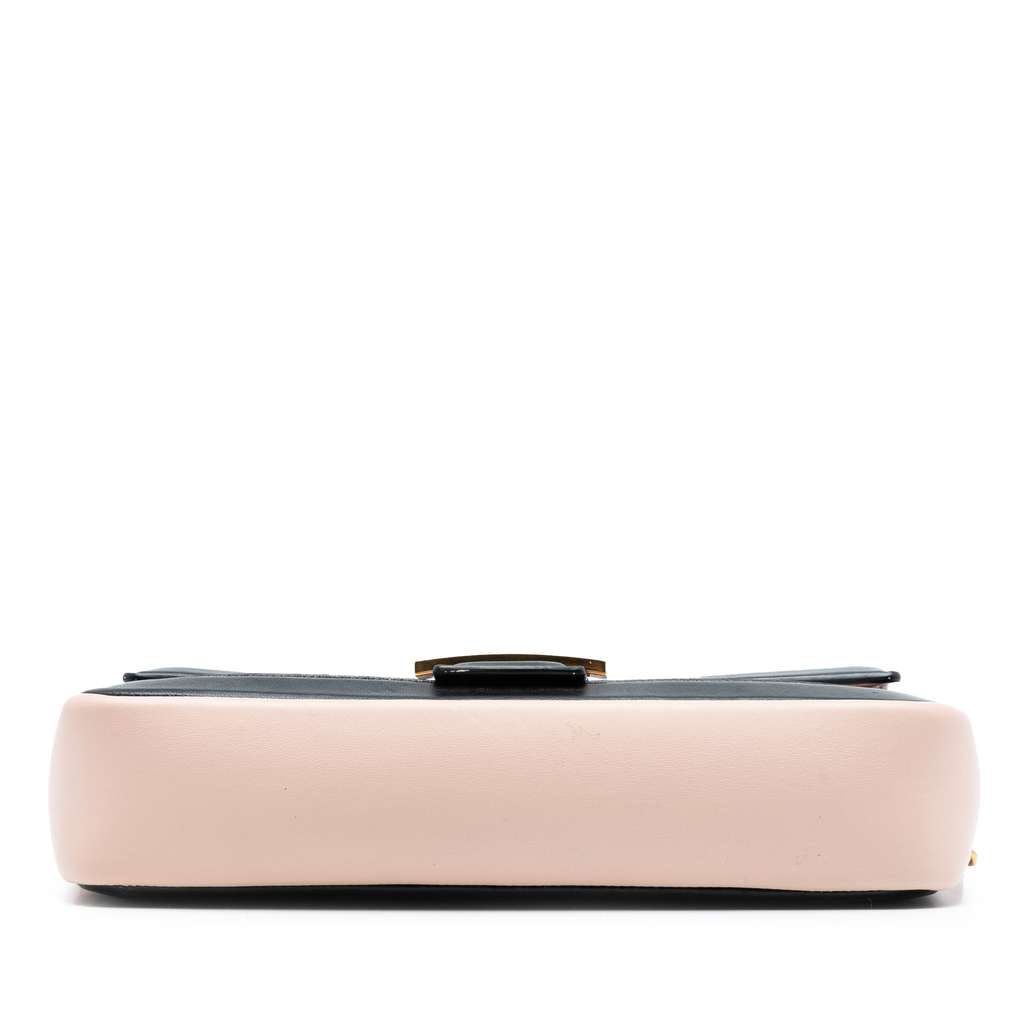 Fendi Bicolor Leather Chain Midi Baguette - 3