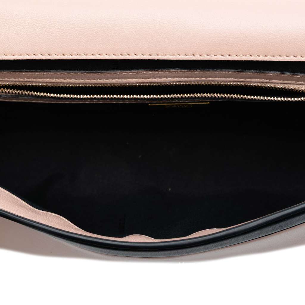 Fendi Bicolor Leather Chain Midi Baguette - 4