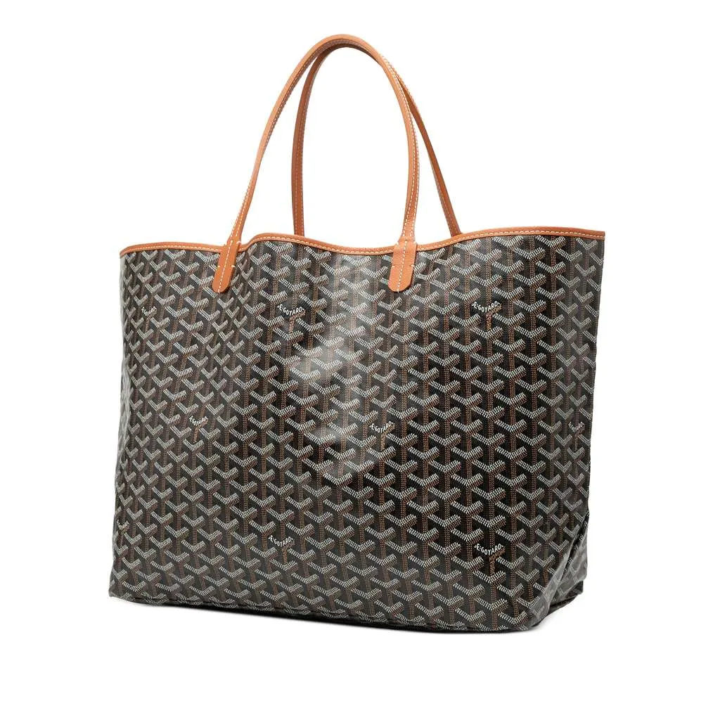 Goyard Goyardine Saint Louis GM Black Canvas Very good - Back View