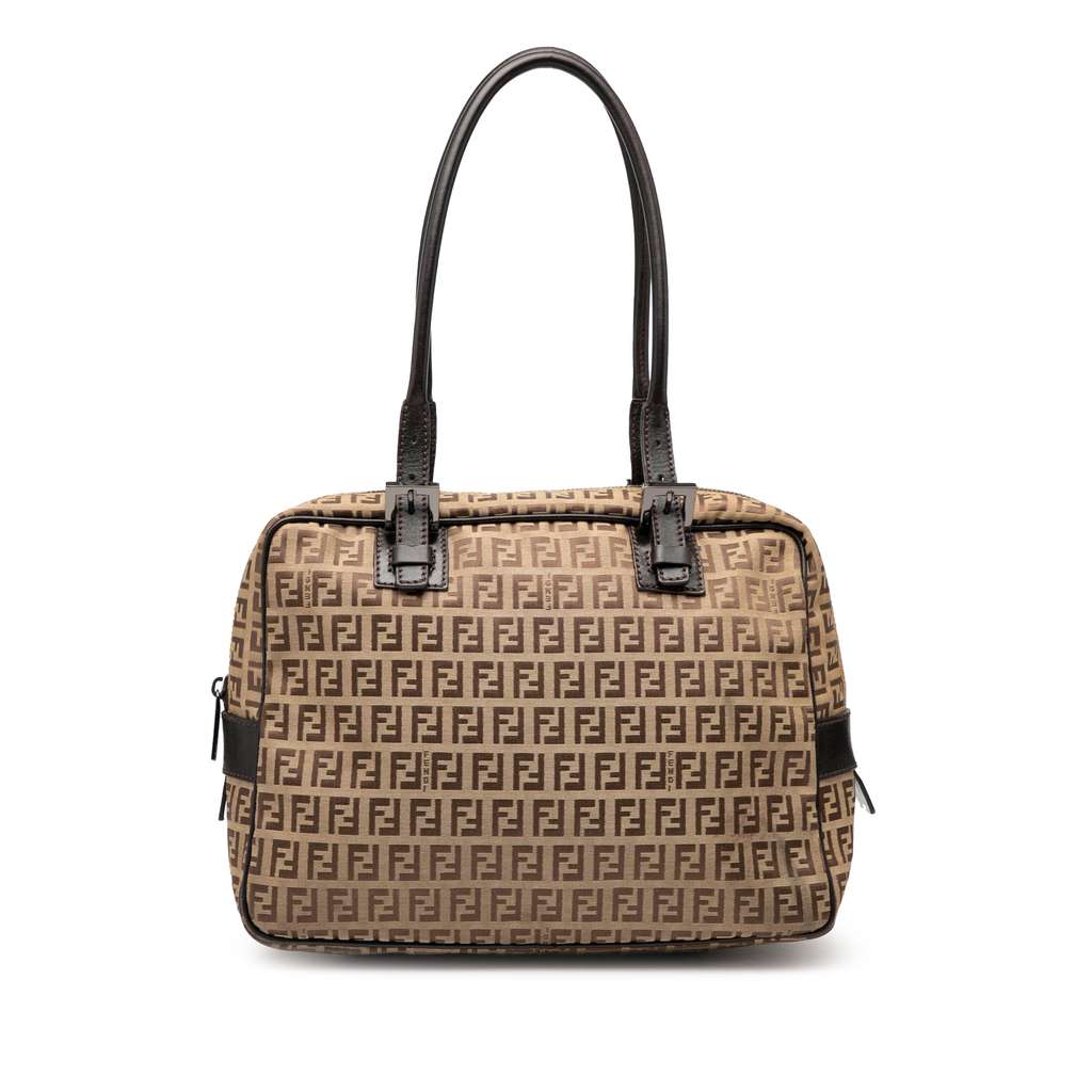 Fendi Zucchino Canvas Shoulder Bag