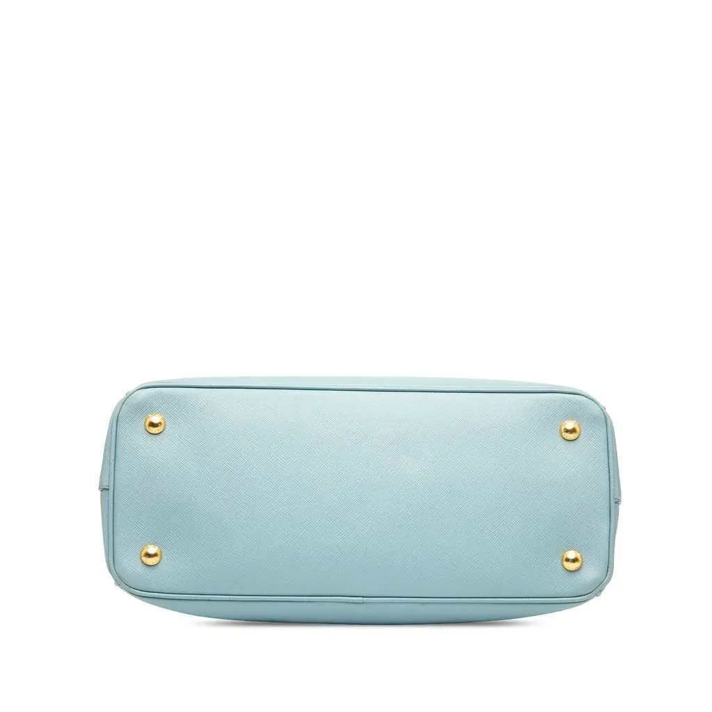 Prada Medium Saffiano Lux Galleria Satchel Blue Leather Very good - Inside View