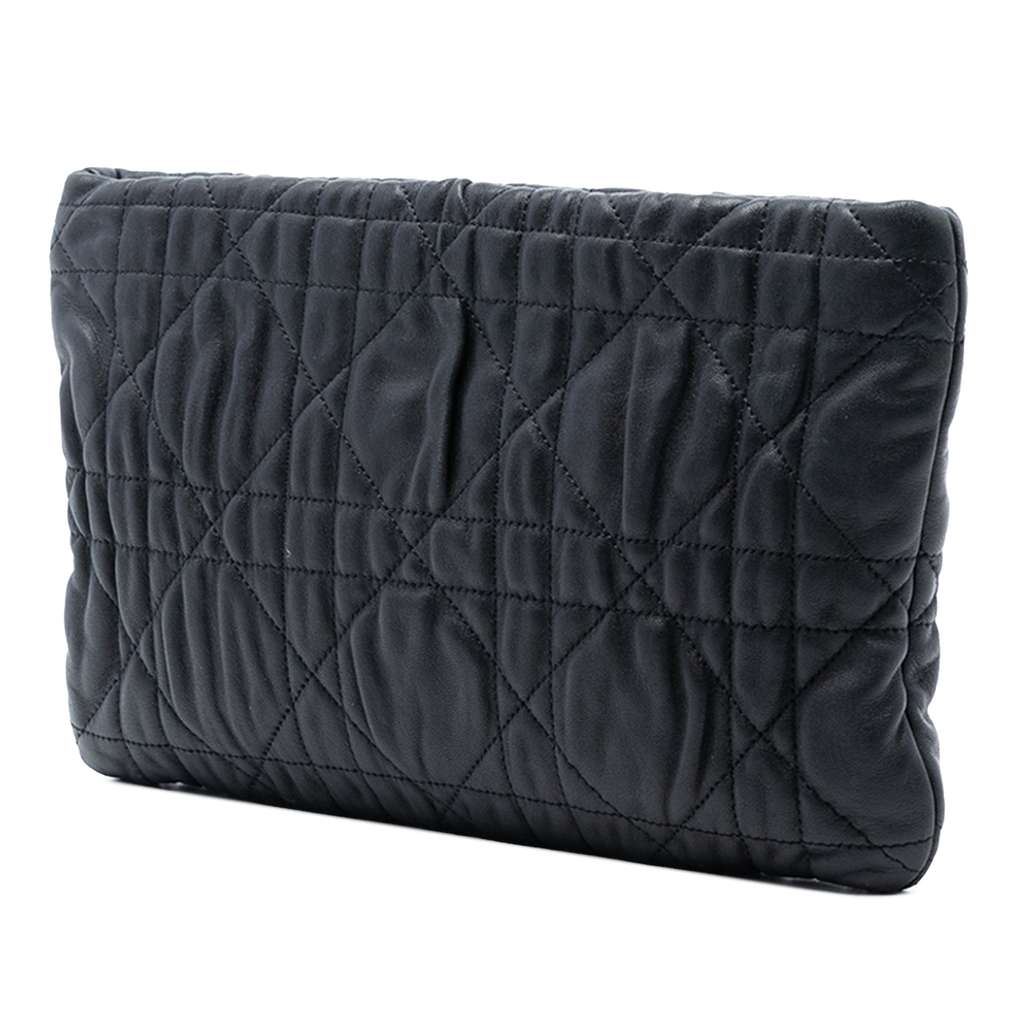 Dior Calfskin Cannage Rose Clutch - 2