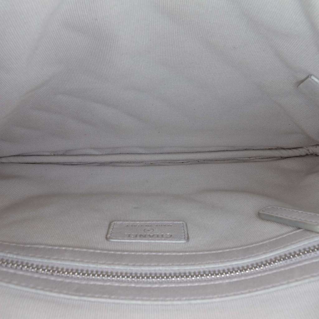 Chanel Medium Quilted Metallic Caviar O Case Clutch - 4