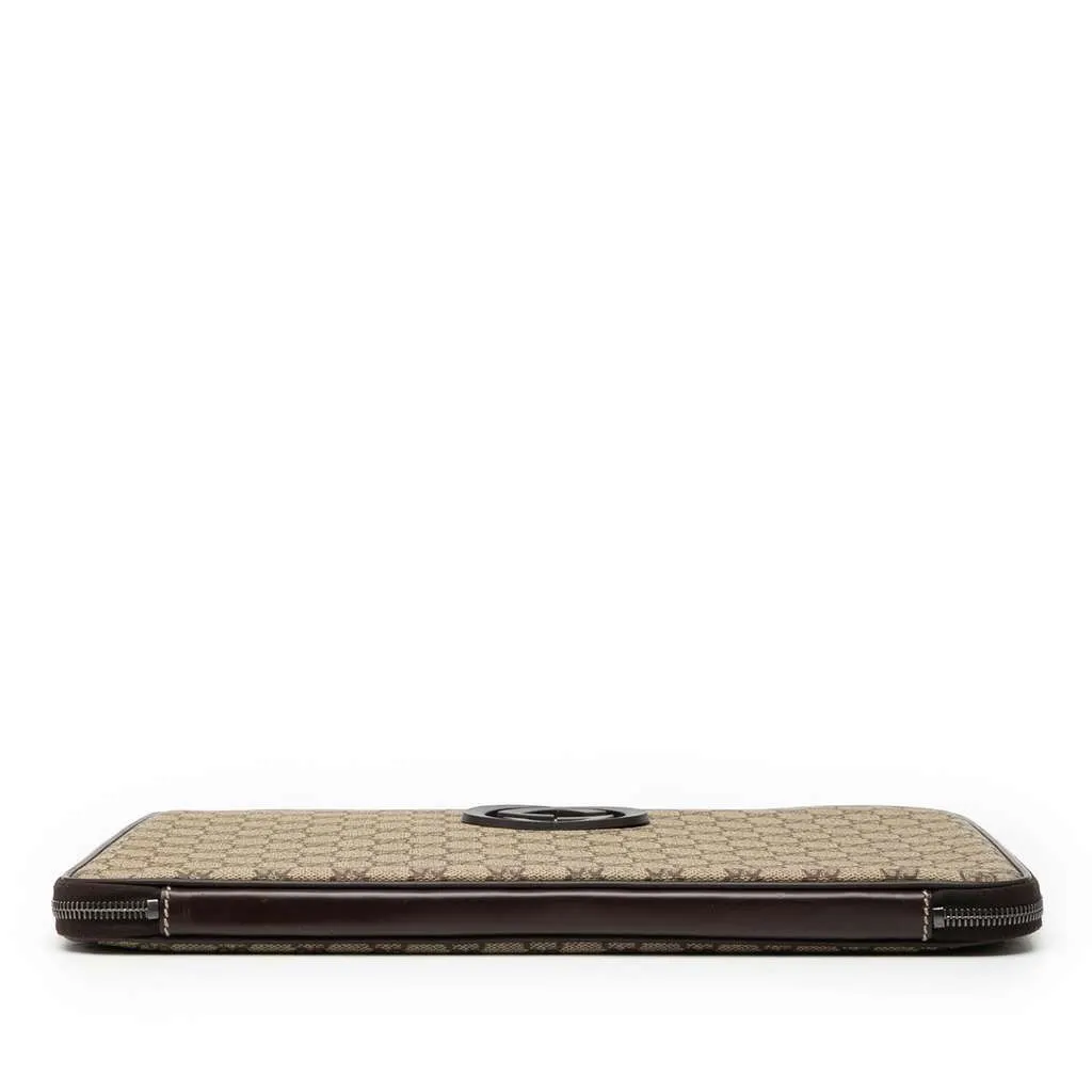 Gucci GG Supreme Laptop Case Brown Canvas Very good - Inside View