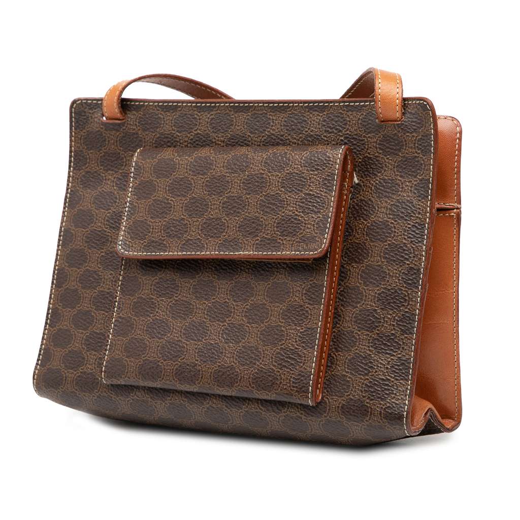 Celine Macadam Coated Canvas Crossbody - 2