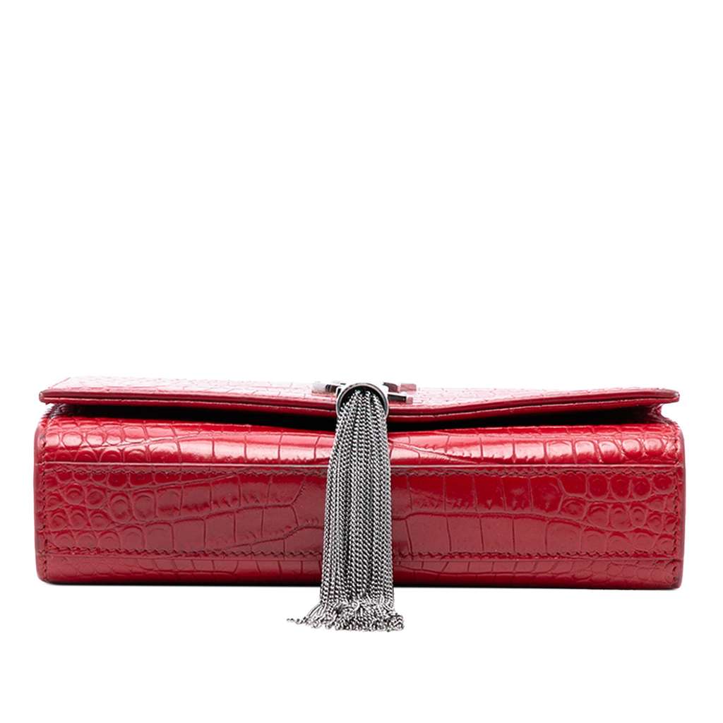 Saint Laurent Small Embossed Leather Kate Tassel Crossbody - 3