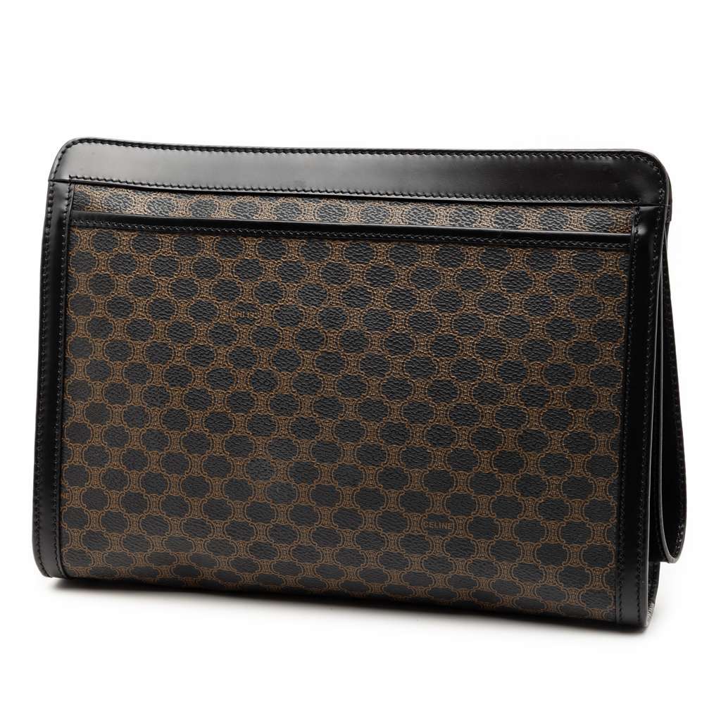 Celine Macadam Coated Canvas Clutch - 2