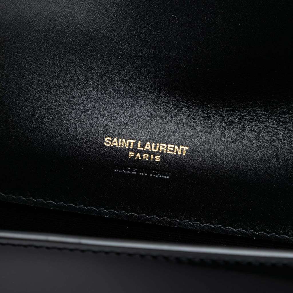 Saint Laurent Brushed Leather Trimmed Lambskin Cassandre Flap Pouch - 5