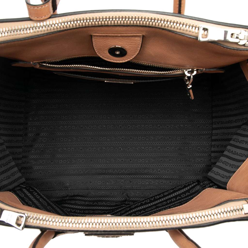 Prada Glace Calf Twin Pocket Satchel - 4