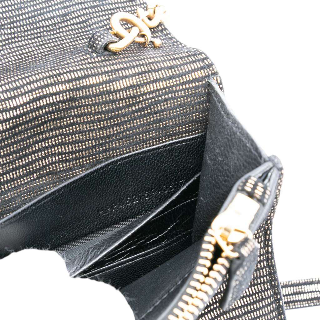 Saint Laurent Suede Monogram Kate Tassel Wallet on Chain - 5