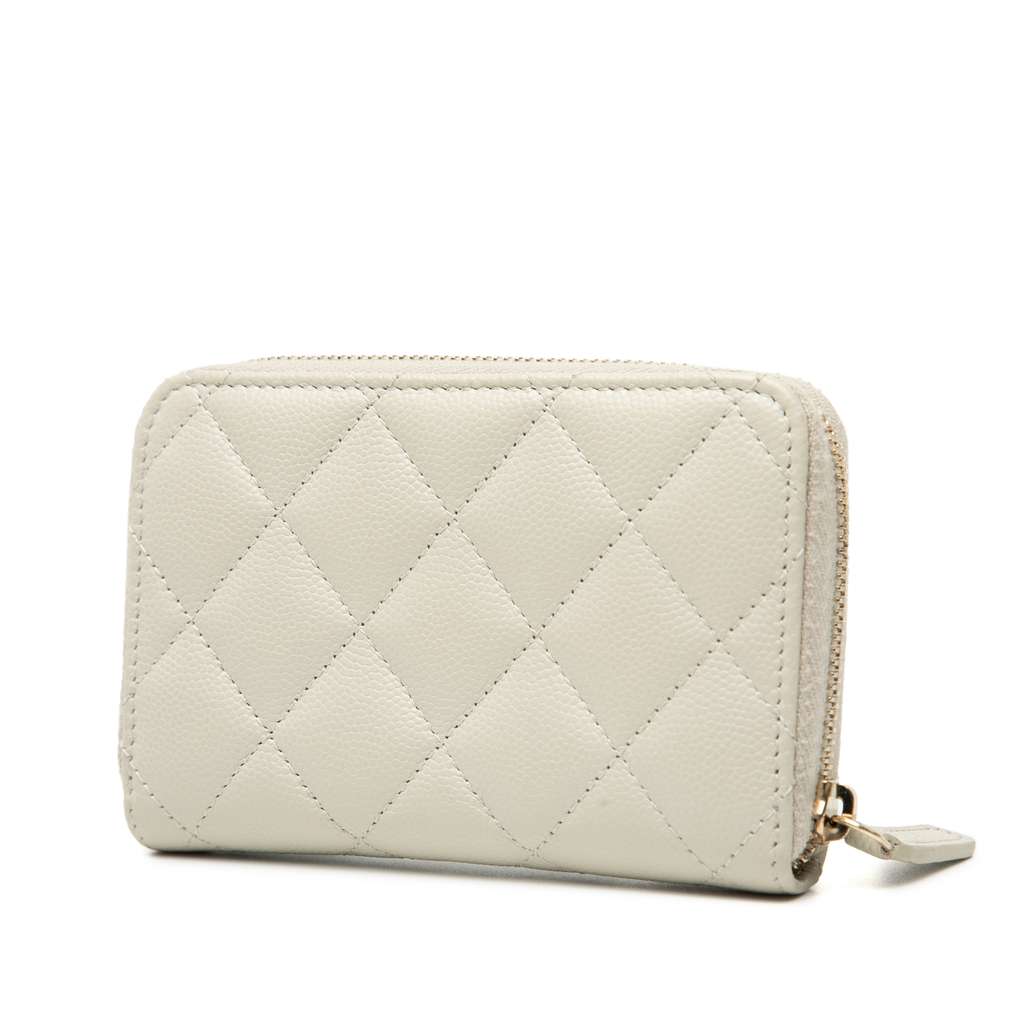 Chanel CC Quilted Caviar Zip Coin Purse - 2