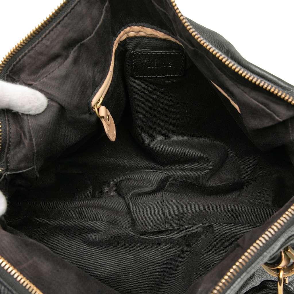 Chloé Large Pebbled Leather Paraty Satchel - 4