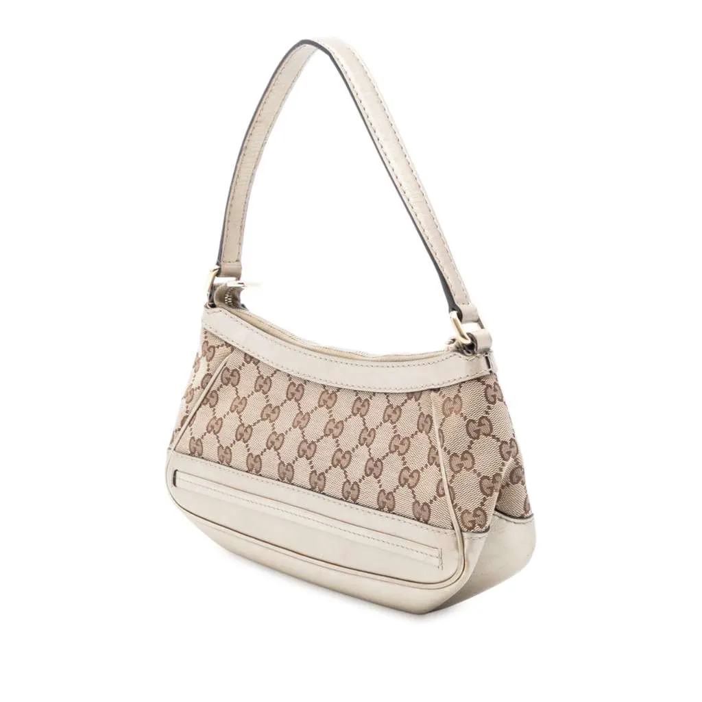 Gucci GG Canvas Mayfair Shoulder Bag Brown Canvas Good - Back View