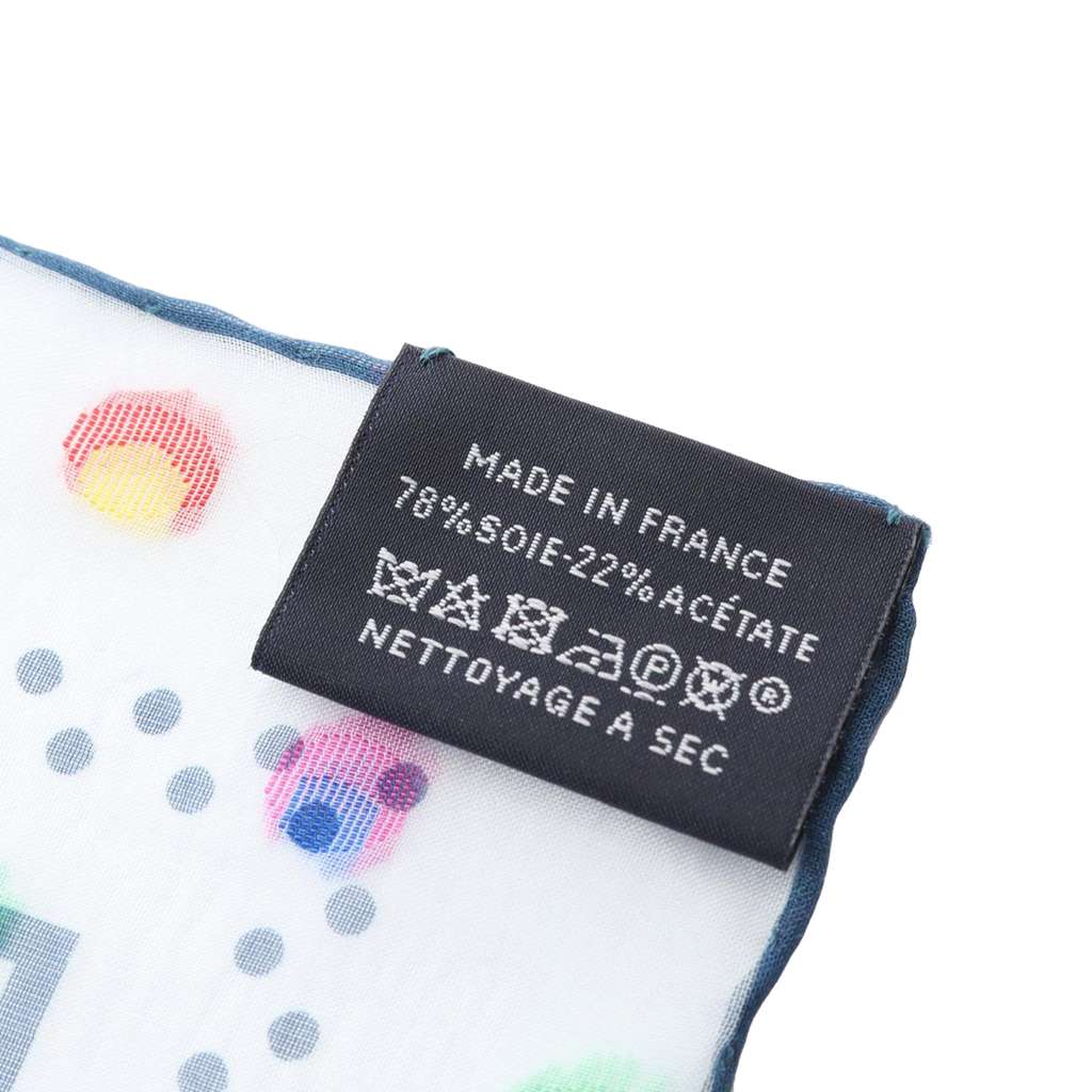 Hermès Sangles En Zig Zag Pois Rainbow Silk Acetate Scarf - 2