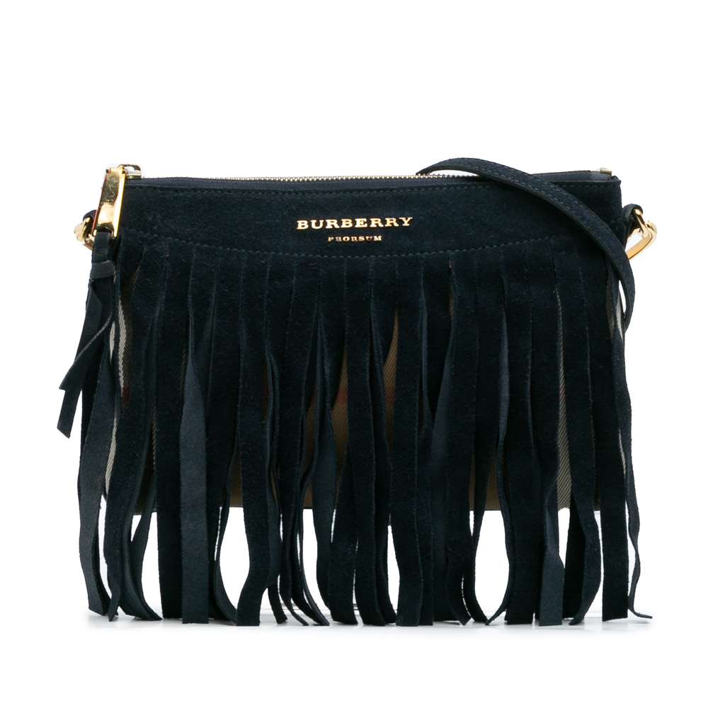 Burberry Suede Peyton Fringe Crossbody
