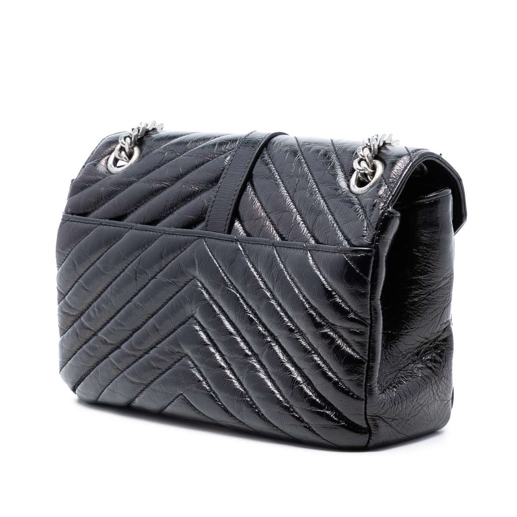 Saint Laurent Medium Crinkled Calfskin Punk Chain Bag - 2