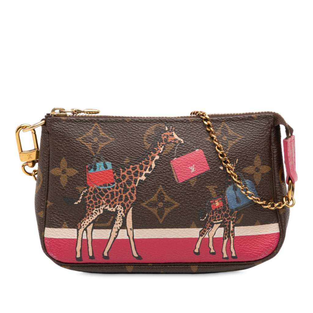 Louis Vuitton Monogram Giraffe Christmas Mini Pochette Accessoires