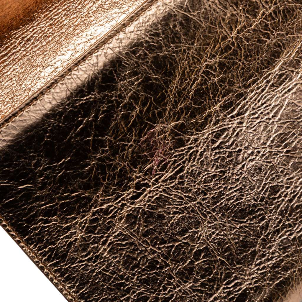 Saint Laurent Large Metallic Calfskin Monogram Belle De Jour Clutch - 5