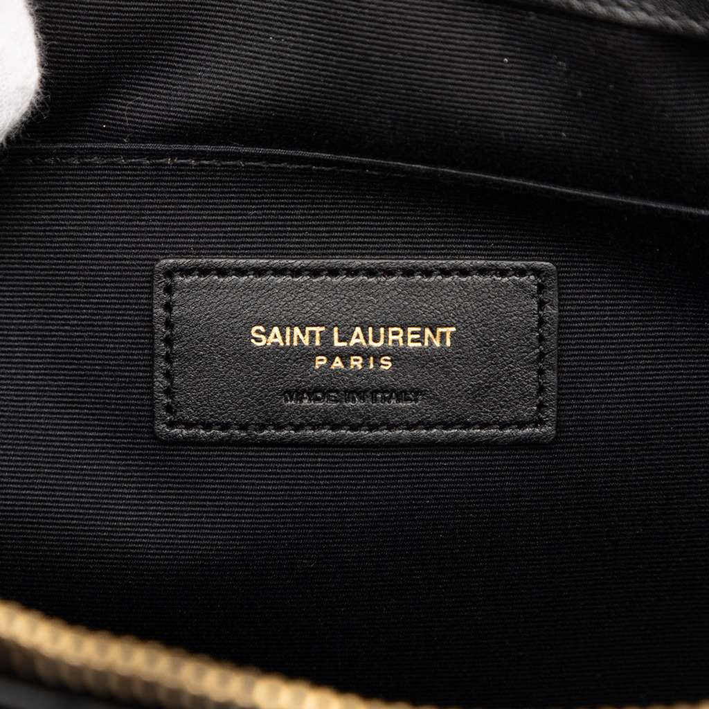 Saint Laurent Quilted Chevron Leather Monogram Document Holder - 5