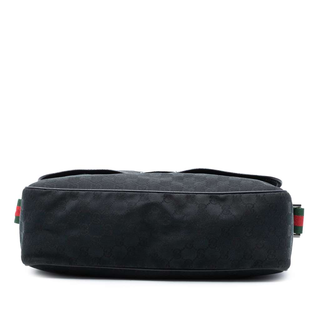 Gucci GG Canvas Web Flap Messenger Bag - 3