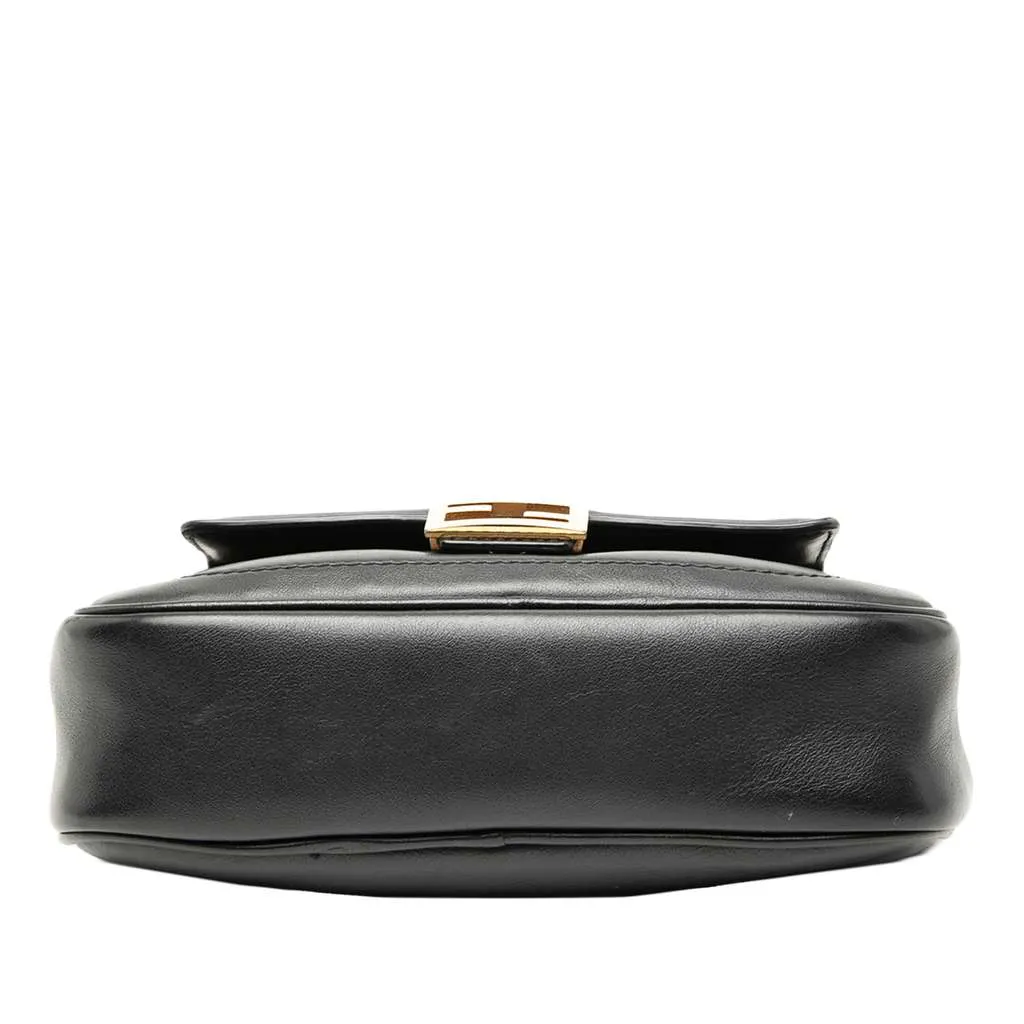 Fendi Leather Easy 2 Baguette Crossbody Black Leather Very good - Inside View