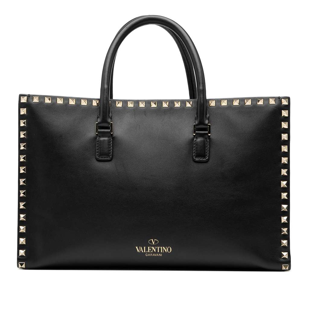 Valentino Leather Rockstud Convertible Tote