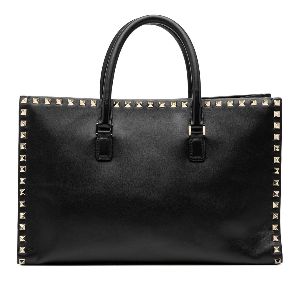 Valentino Leather Rockstud Convertible Tote - 2