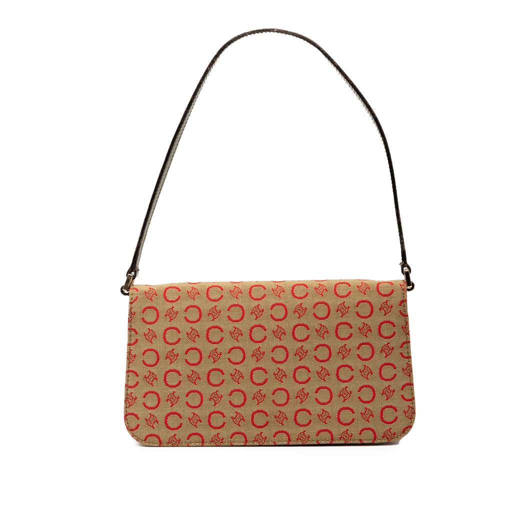 Celine C Macadam Canvas Shoulder Bag