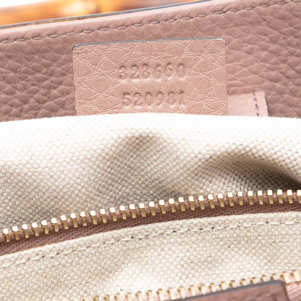 Gucci Medium Calfskin Bamboo Shopper Satchel - 5