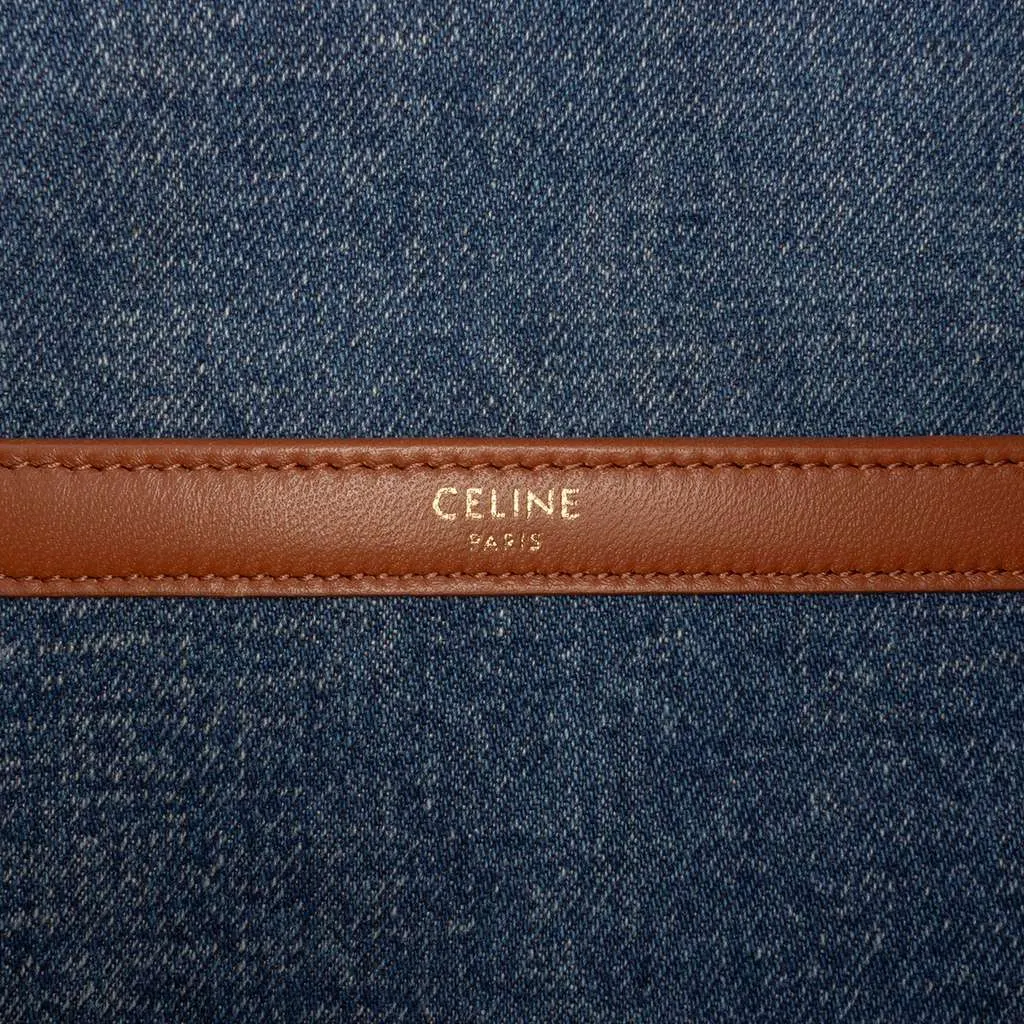 Celine Matelasse Denim Monochrome Chain Shoulder Bag Blue Denim Very good - Box View