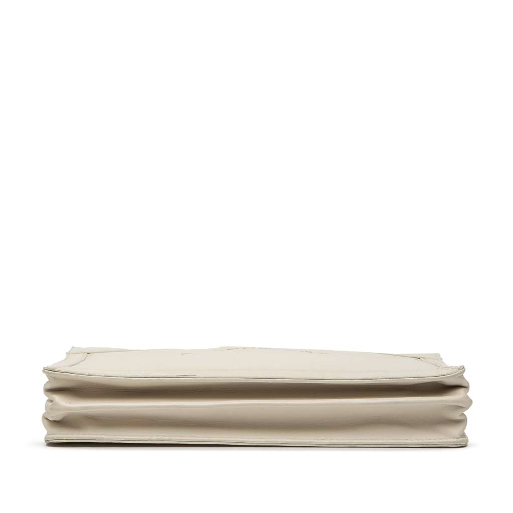 Balenciaga Leather Perforated Logo Navy Pochette Crossbody - 3