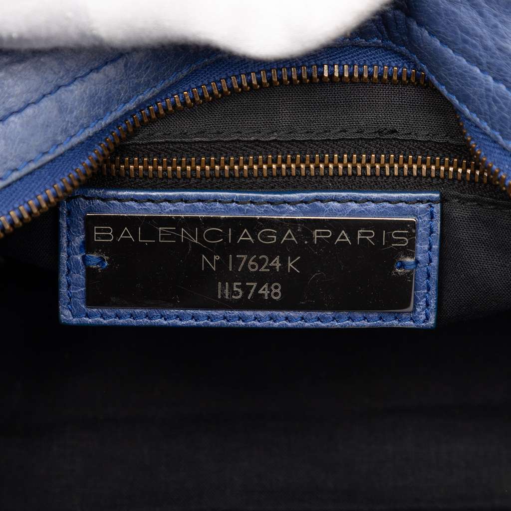 Balenciaga Medium Lambskin Motocross Classic City Satchel - 5