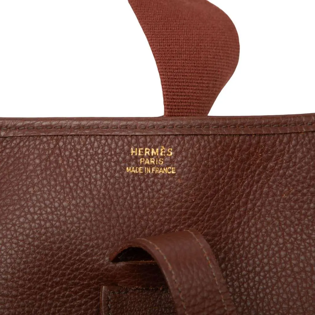 Hermès Clemence Evelyne I PM Brown Leather Very good - Box View