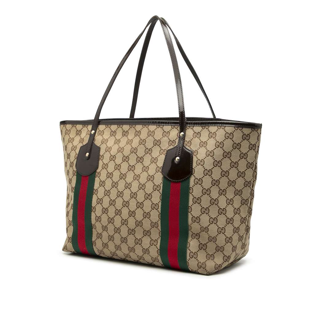 Gucci GG Canvas Web Jolie Tote - 2