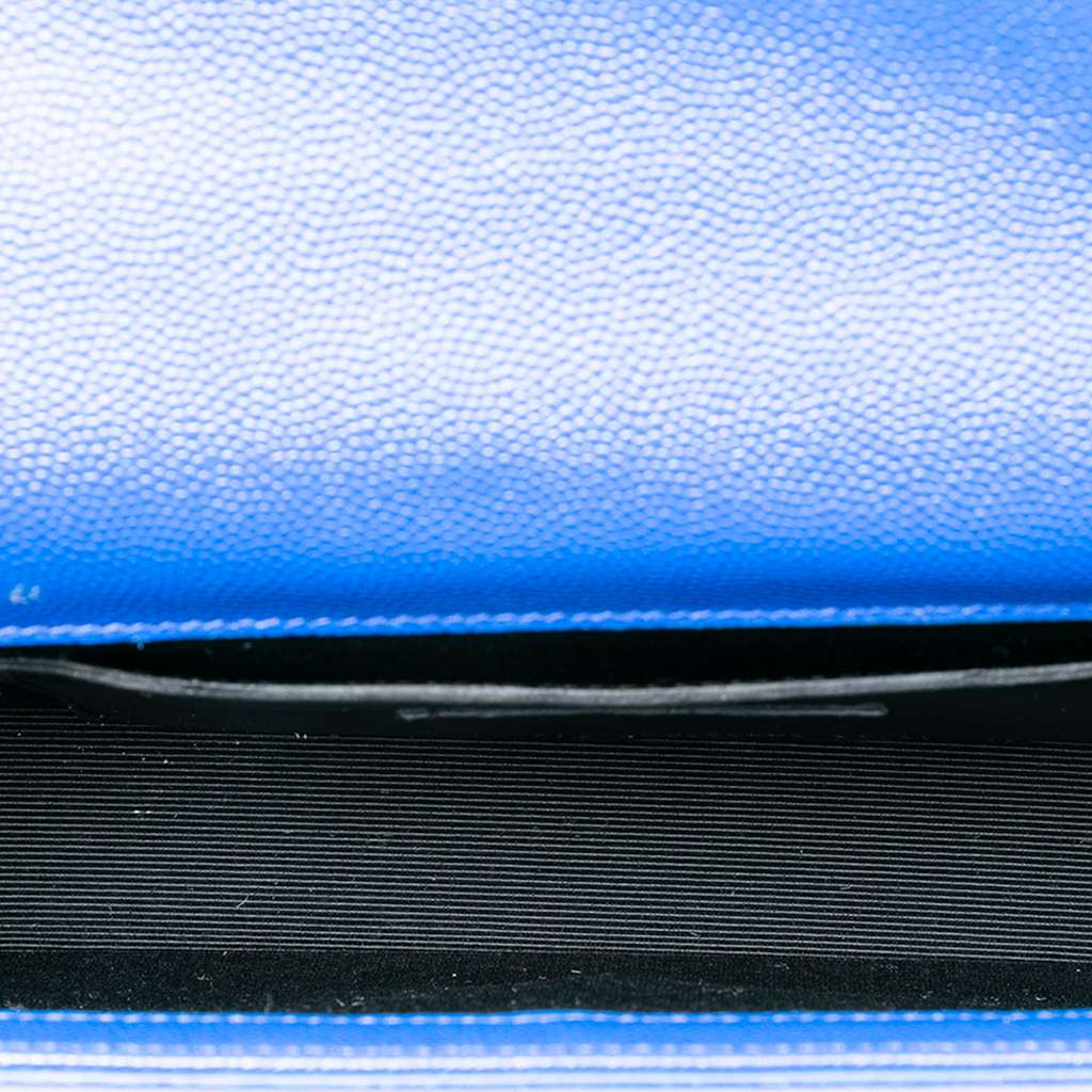 Saint Laurent Grain De Poudre Monogram Cassandre Clutch - 4