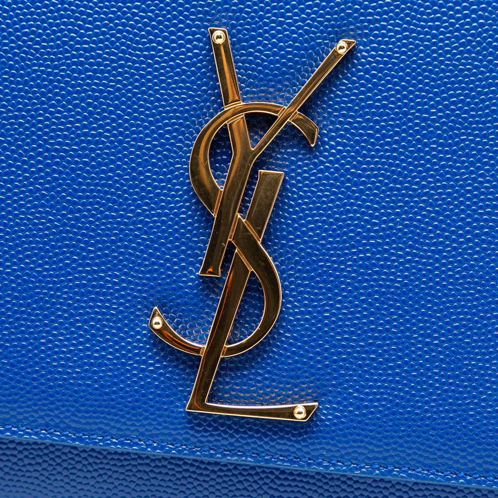 Saint Laurent Grain De Poudre Monogram Cassandre Clutch - 5