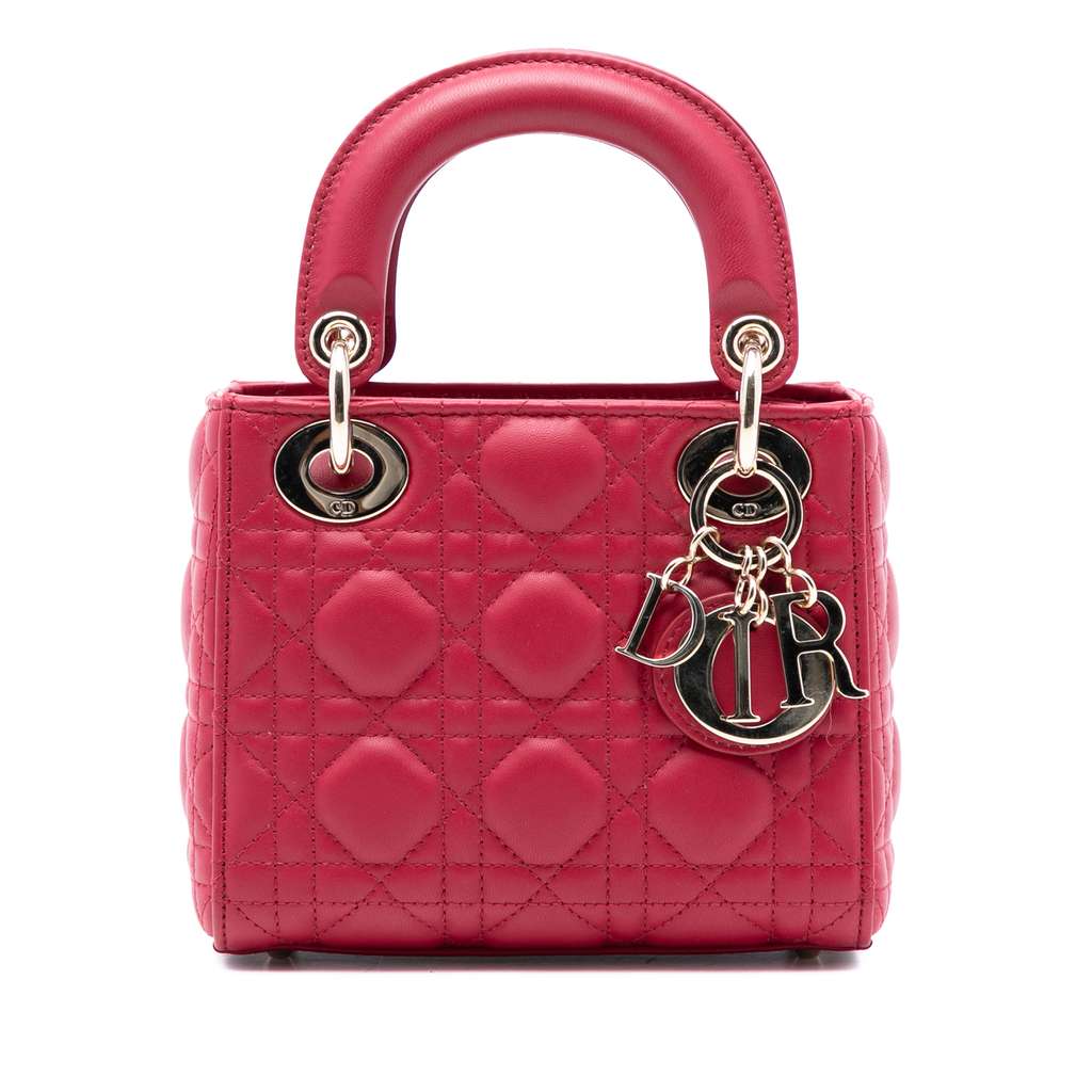 Dior Mini Lambskin Cannage Lady Dior