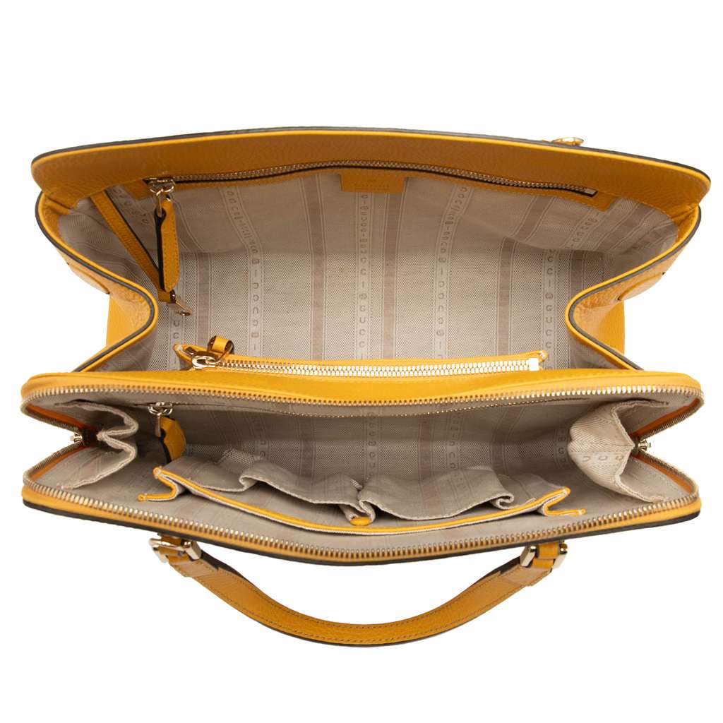 Gucci Calfskin Swing Top Handle Satchel - 4