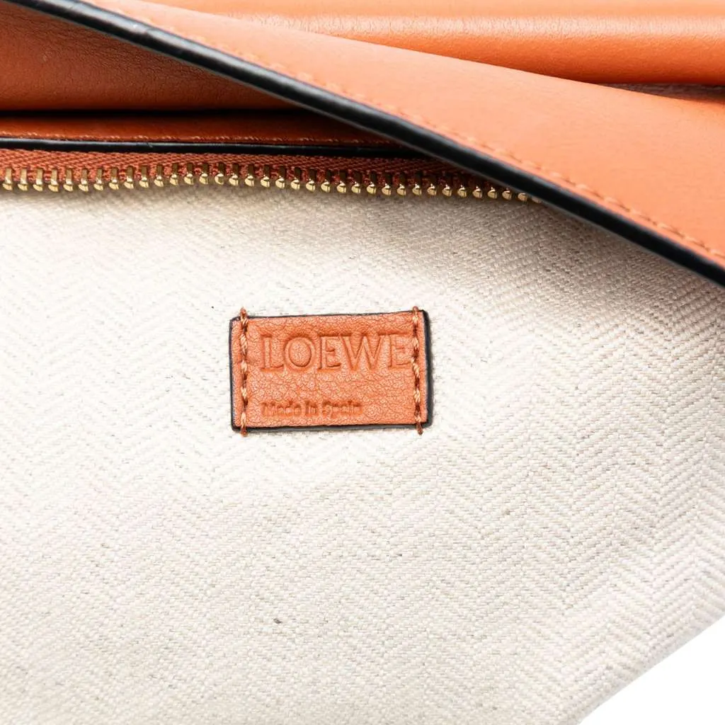 Loewe Mini Tricolor Calfskin Puzzle Satchel Orange Leather Good - Box View