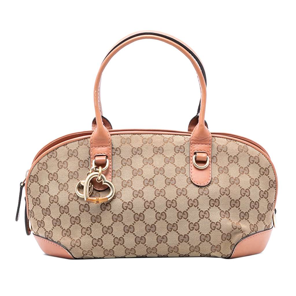Gucci GG Canvas Heart Bit Satchel
