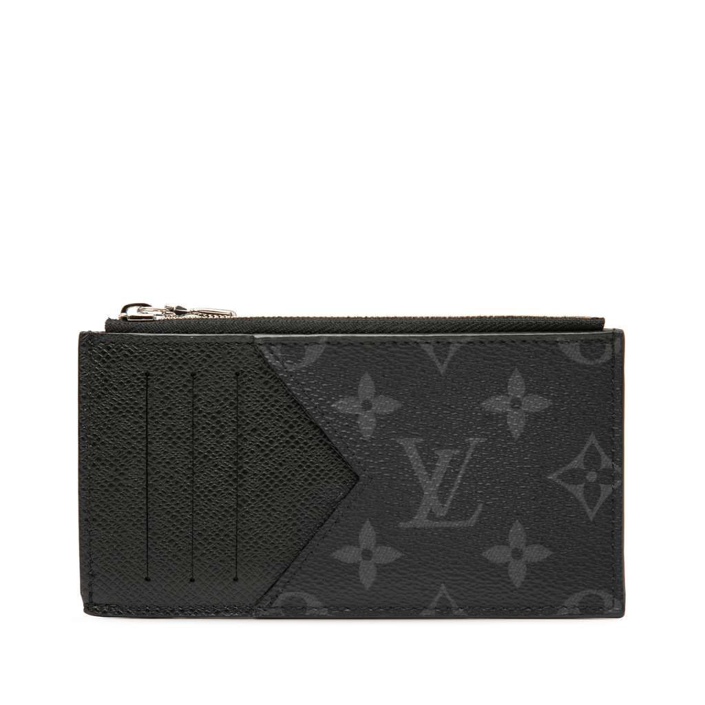 Louis Vuitton Monogram Eclipse Taigarama Coin Card Holder