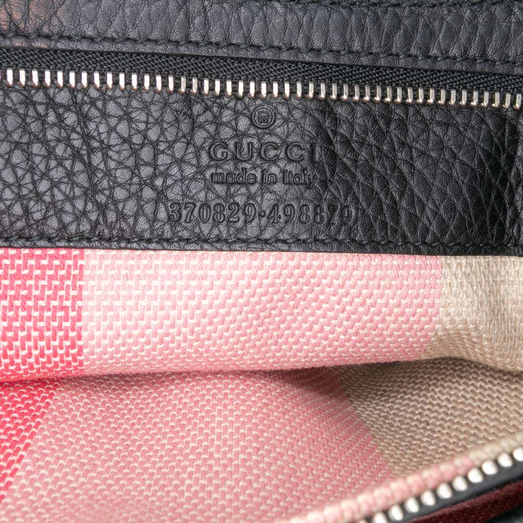 Gucci Medium Calfskin Bamboo Daily Shopper Satchel - 5