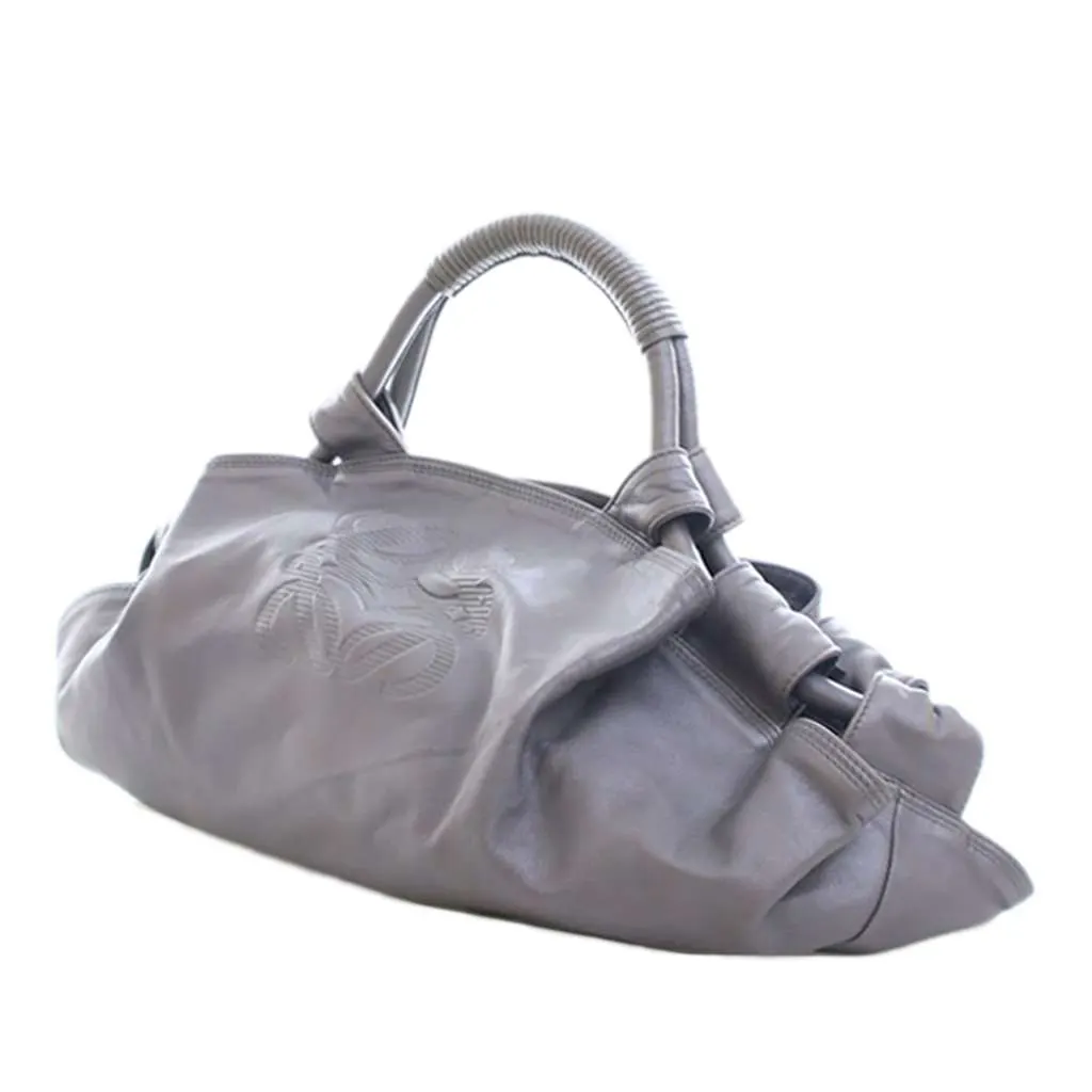 Loewe Calfskin Aire Grey Leather Good - Back View